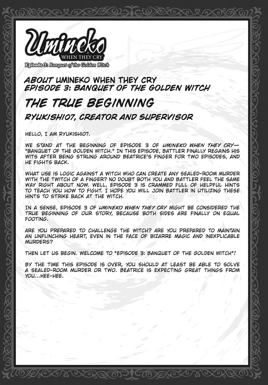 Read Umineko WHEN THEY CRY Episode 3_ Banquet of the Golden Witch EN Manga Online