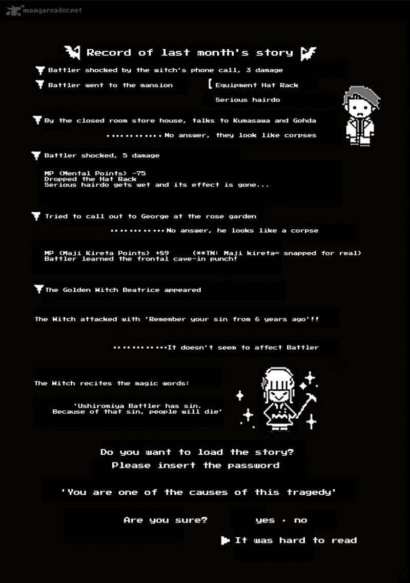 Read Umineko no Naku Koro ni Episode X_ Rokkenjima of Higurashi Crying EN Manga Online