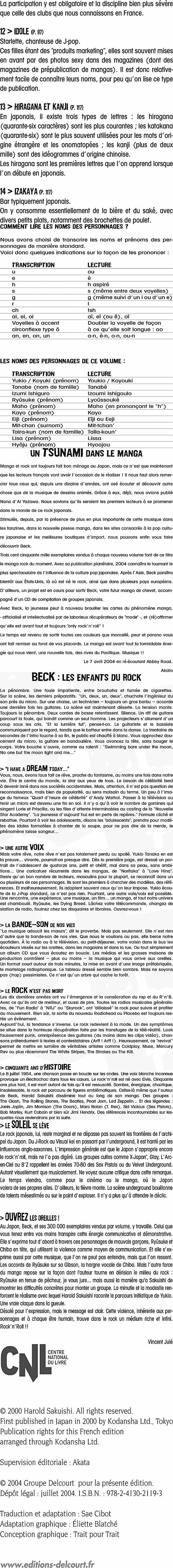 Read Beck fr Manga Online