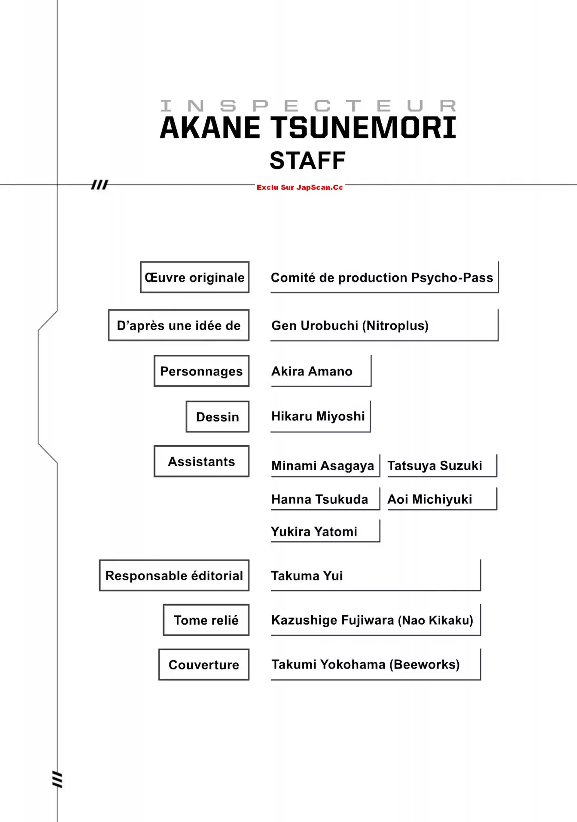 Read Psycho-Pass Inspecteur Akane Tsunemori FR Manga Online